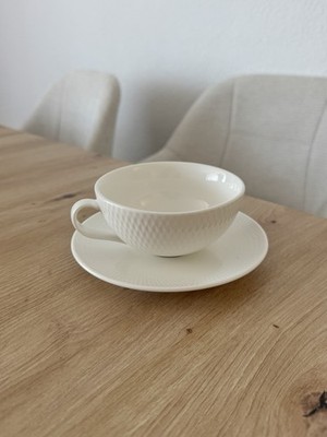 Maxwell & Williams  Diamonds  Tasse mit Unterteller   Weißer Porzellan
