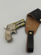 VINTAGE MINIATURE ROUND DERRINGER CAP PISTOL TOY METAL