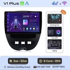 Autoradio Pour pour Peugeot 107-Toyota Aygo-Citroen C1 2005-2014 2G+32GB Carplay