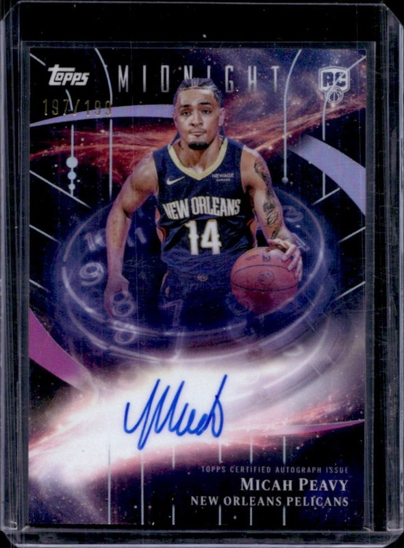 2025-26 Topps Midnight Micah Peavy Stroke of Auto Rookies RC Twilight #/199