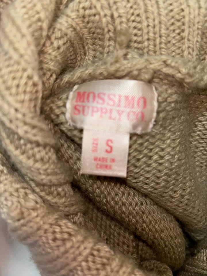 Cárdigan Suéter Original Mossimo Supply Co Grande Abotonado Talla Pequeña Marrón Avena Foto 4 de 4