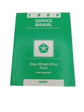 1989 Dodge Cummins Rear Wheel Drive Truck Service Manual Diesel Supplement 1989 Dodge Cummins Rear Wheel Drive Truck Service Manual Diesel Supplement