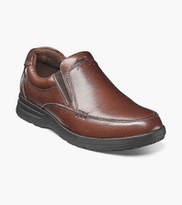 Men's Nunn Bush Cam Moc Toe Slip On Memory Foam Cognac Tum Casual Shoe 84696 222