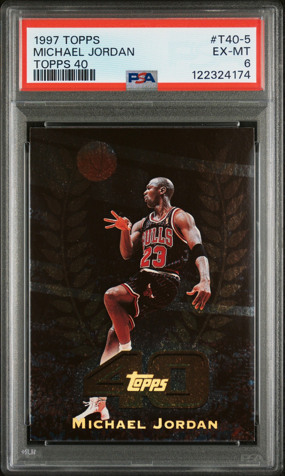 1997 TOPPS TOPPS 40 #T40-5 MICHAEL JORDAN PSA 6 view 1