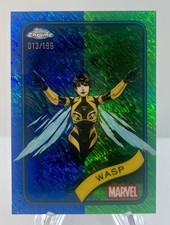 2025 Topps Chrome Marvel Wasp #113 Blue Green Shimmer /199 SP