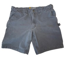 Carhartt Shorts Mens 44 X 10  Grey Cargo Relaxed Fit Rugged Canvas 103652 029