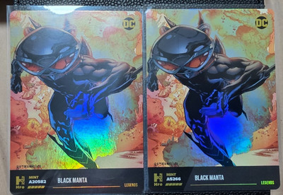 2x Black Manta DC Hybrid Trading Card Chapter 3 Legendary Mint A20582 & A5266