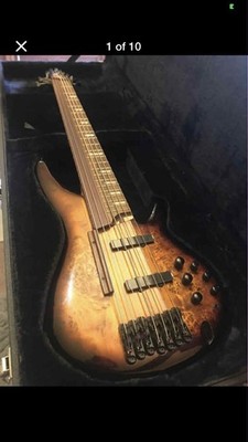 Ibanez SRAS7 Ashula 7 String Bass Guitar Dragon Eye Burst