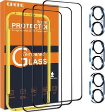 3-Pack Tempered Glass Screen  Lens Protectors for iPhone 16 Plus 9H Durable