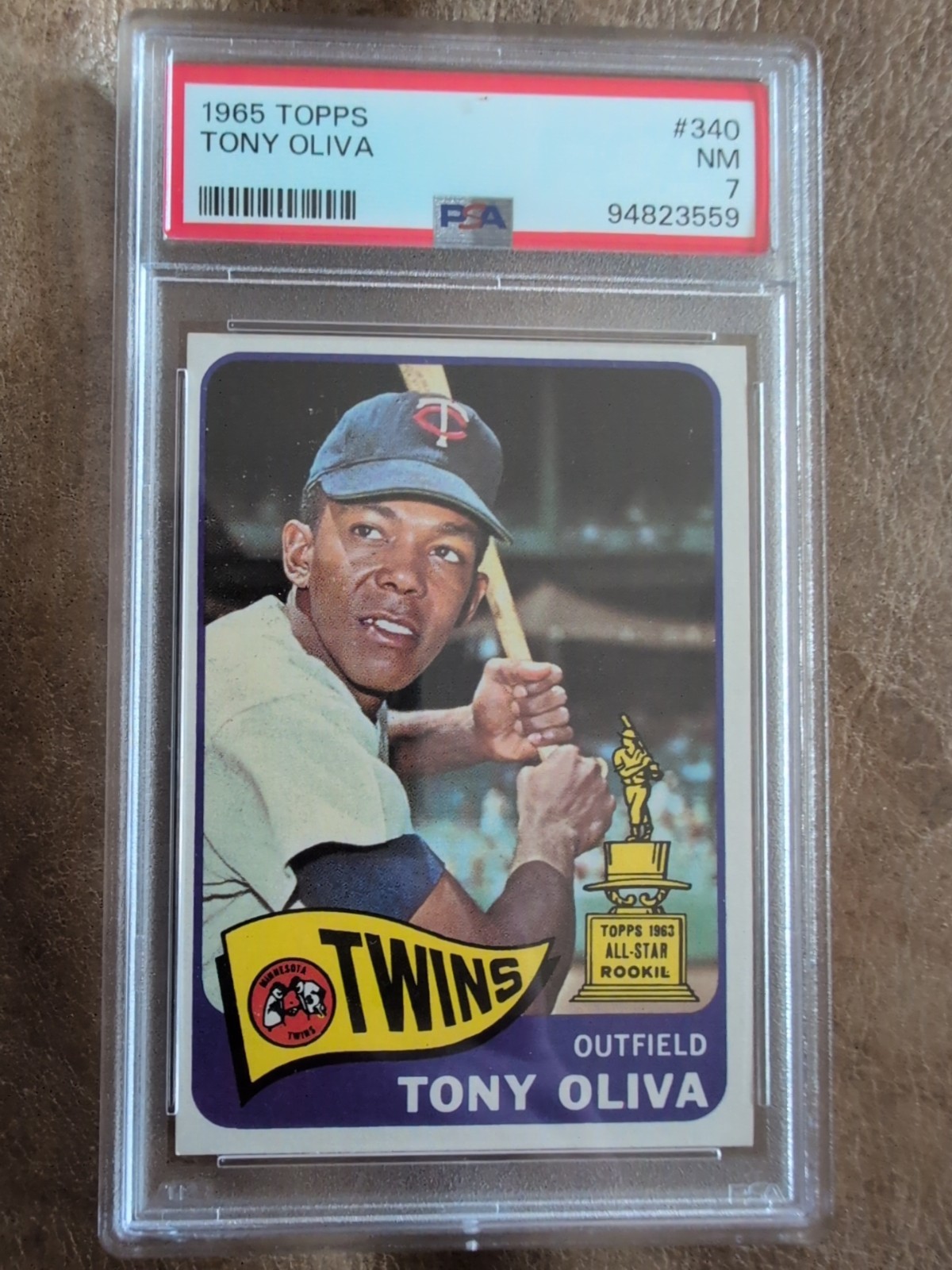 1965 Topps #340 Tony Oliva PSA 7 NM HOF