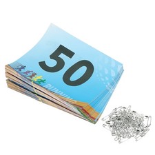 Running Bib Numbers 7x6 Inch, 1-50 Race Competitor Number, Multicolor