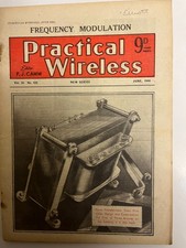 PRACTICAL WIRELESS MAGAZINE JUNE 1944 VOL 20 NO;456 RARE VINTAGE