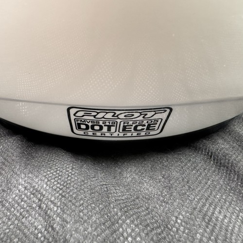 Pilot ST-17 Motorcycle Helmet Full Face Sun Visor White Size Large - Picture 7 of 12