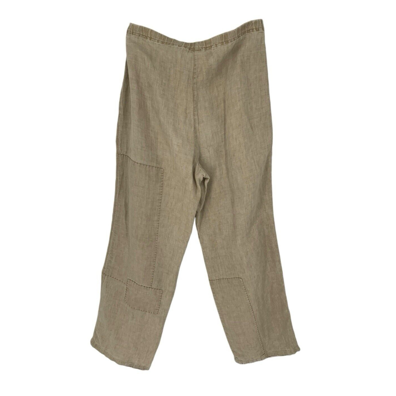 Vintage 1920's Linen Patchwork Drawstring Pants B… - image 3