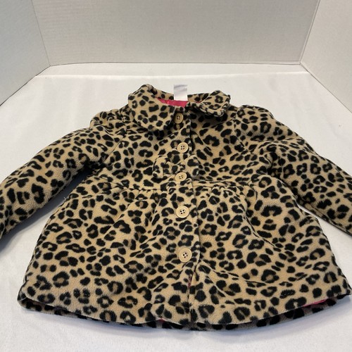 Giacca pavone pile leopardato marrone stampa animalier Healthtex bambino 3T - Foto 1 di 6