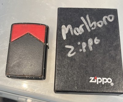 ZIPPO 1994 X Marlboro Red Roof Black Matte Lighter W/box. | eBay