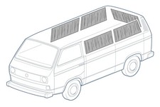 Curtain Set, 5 Piece, Brown VW T25 Vanagon LC4222 Top Quality