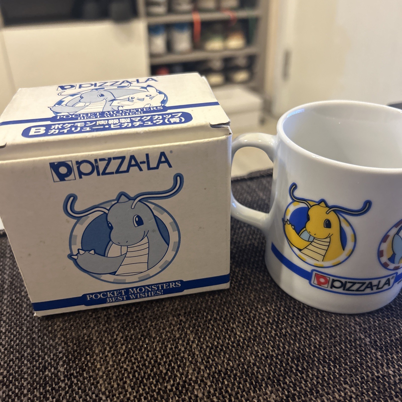 Pokemon Blue Official Nintendo x Pizza-la Small Ceramic Mug Not for Sale