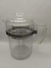Vintage Mid-Century 9 Cup Pyrex Percolator Coffee Maker Glass Stainless 7829-B