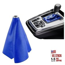 Car Shift Boot,Leather Gear Shift Cover Car Accessories Interior Leather Blue