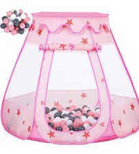 Baby Ball Pit for Toddler with 50 Balls, Kids Pop Up Play Tent Princess Pink
