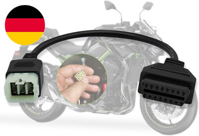 OBD Adapter Passt Für Kawasaki Motorrad 6-Polig Auf 16-Polig Obdii Diagnosewerkz