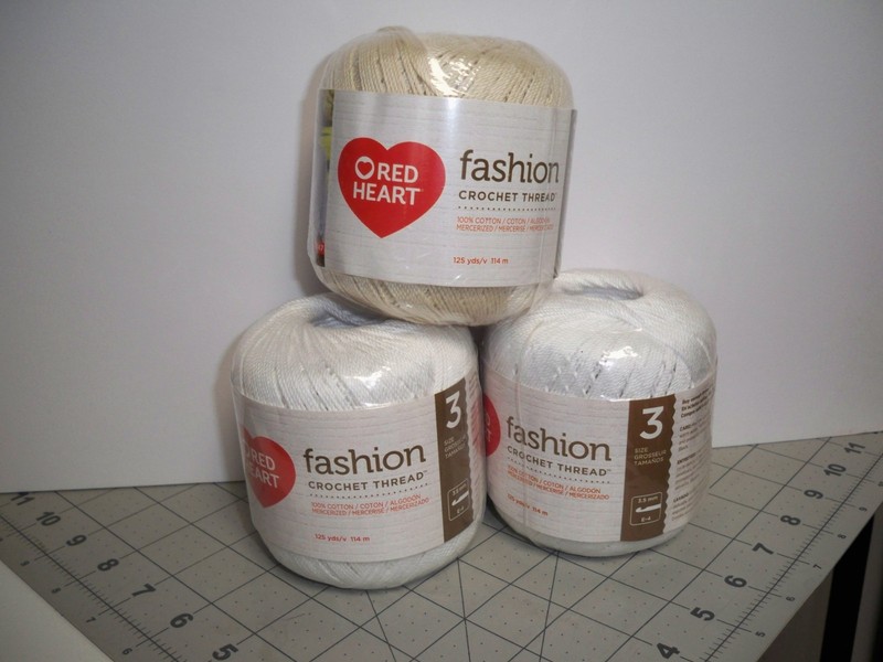 Red Heart Fashion Crochet Thread Size 3 Lot of e NIP