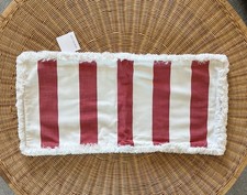 NEW Serena Lily Perennials Harbor Stripe Pillow Cover 14 x30 -Lobster Red