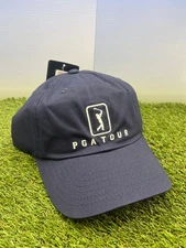 NEW PGA Tour Men's Standard Classic Logo Golf Hat - Slouch Style Black Cap