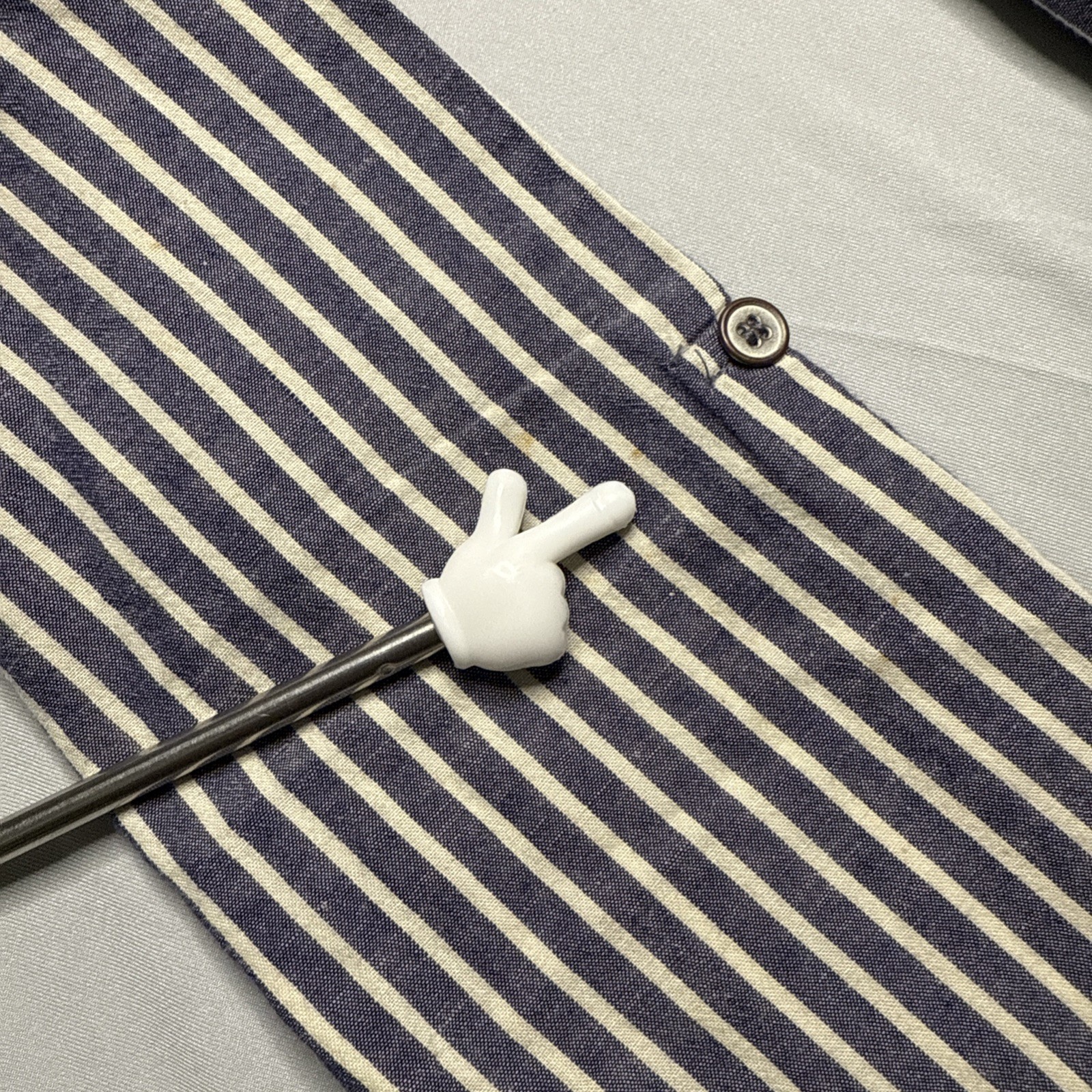 Sundance Dylan Striped Split Back Button Down Top… - image 6