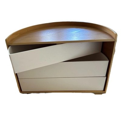 Umbra Moona Storage Box White/Natural Size: 5.91 x 10.63 x 7 inches