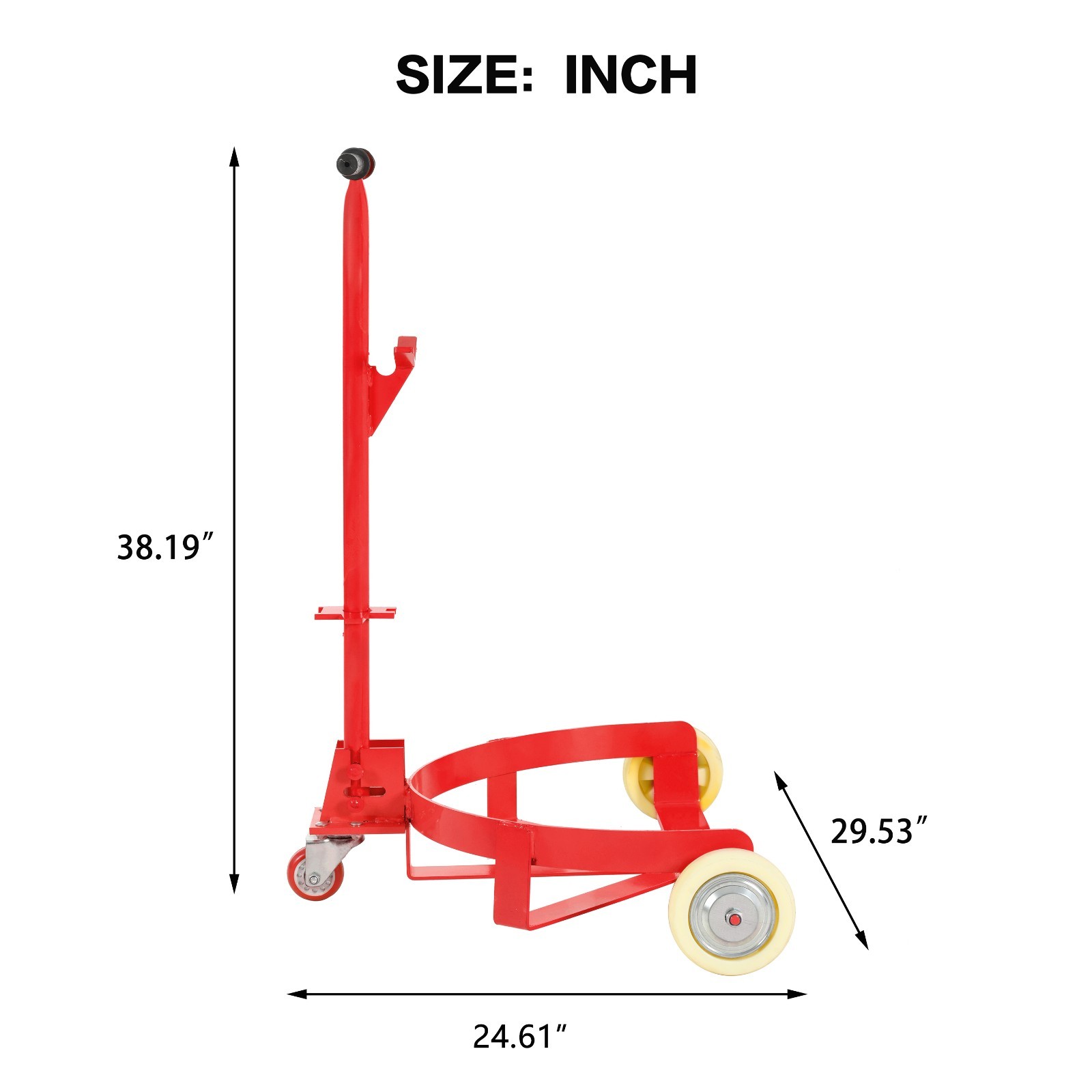 US Stock  Drum Dolly 1200lbs Capacity Oil Barrel Drum Roller Hand Cart 55 Gallon