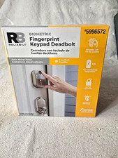 Reliabilt Biometric Fingerprint Keypad Deadbolt Auto Lock Satin Nickel 5996572