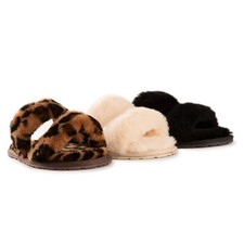 AUS WOOLI Australia Women's Sheepskin Wool Ballart Sandals