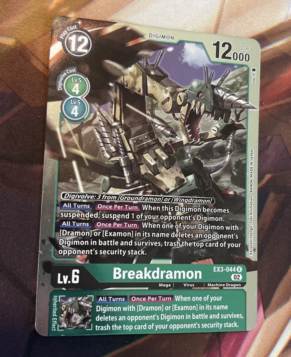Breakdramon EX3-044 R Draconic Roar Digimon Foil NM | eBay
