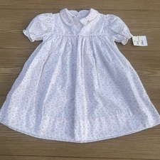 New Petit Ami Baby Girls Floral Puff Sleeve Pinafore Infant Dress 18M