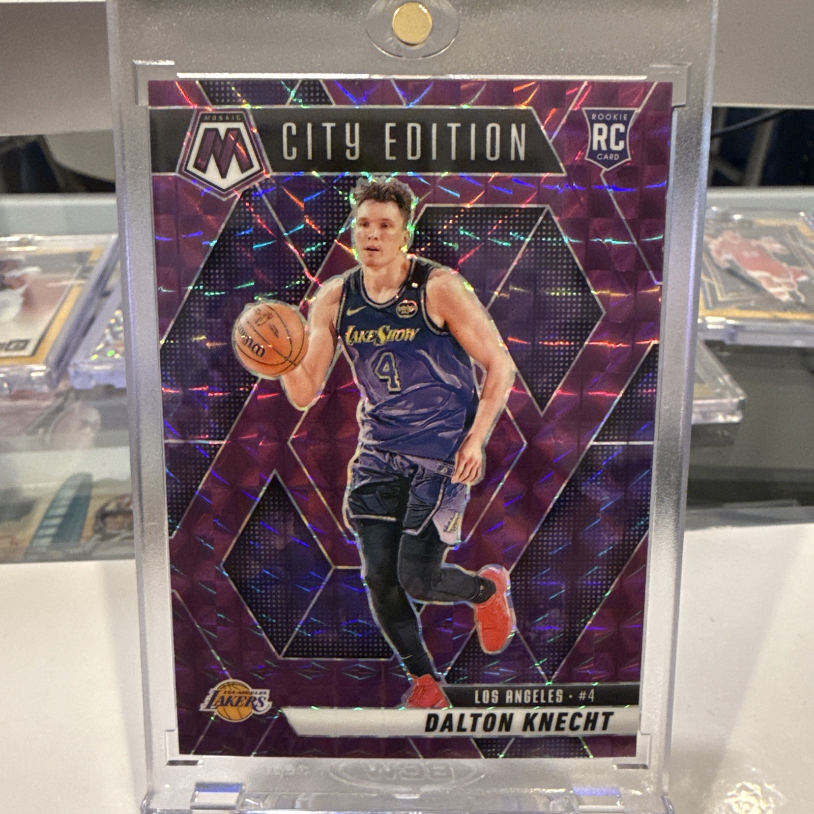 2024-25 Panini Mosaic Dalton Knecht RC Rookie Purple City Edition /99 🔥 Lakers