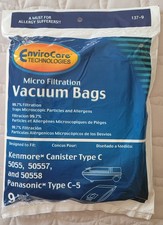 Envirocare Vacuum 9 Bags Kenmore Canister Type C 5055 50557 50558 Panasonic C5
