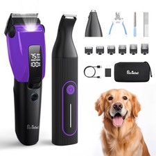 Dog  Cat Grooming Kit for Thick Coats, Heavy Duty Rechargeable Trimmer with ...