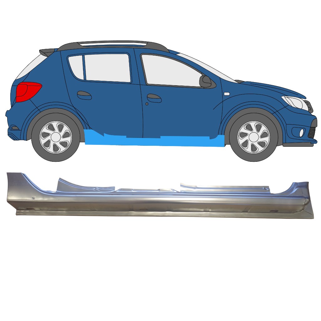 Full sill repair panel for Dacia Sandero 2012-2020 / Right