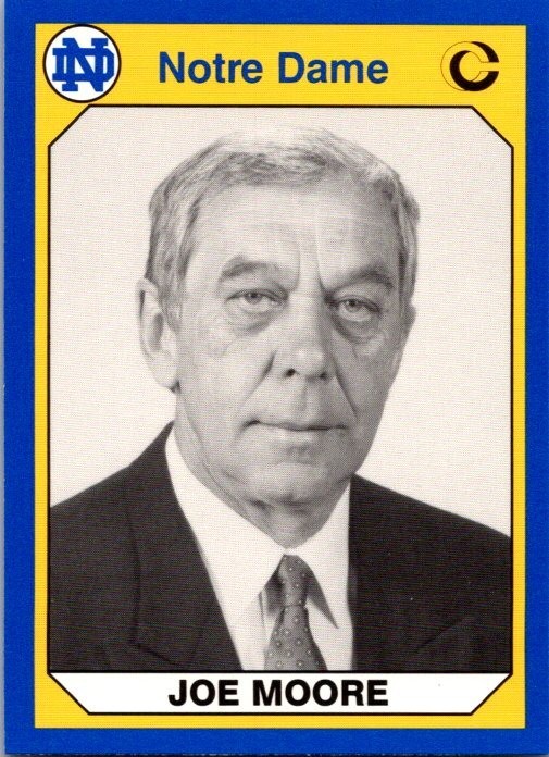 1990 Collegiate Collection University of Notre Dame Joe Moore #164 RC Irish