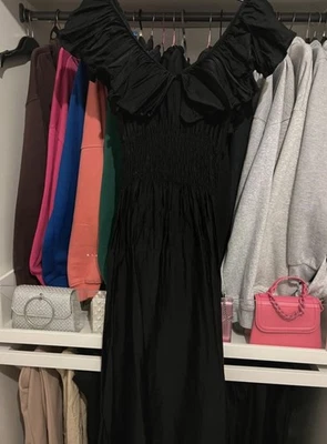 H&M Satin Dress Black Size XS Excellent Condition - Image 1 of 3