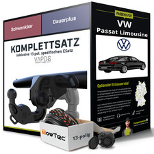 Für VW Passat Limousine B8 3G2 Anhängerkupplung schwenkbar +eSatz 13pol 14- Set