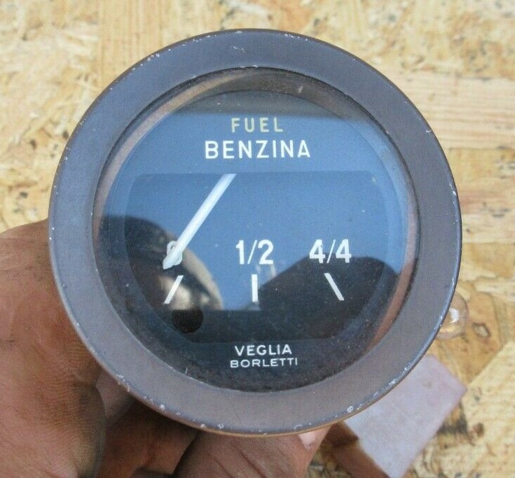 Vintage Fiat 124 Fuel Gauge for spider Ferrari Maserati VEGLIA BORLETTI 2