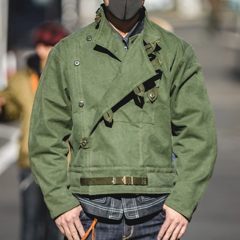 Olive green cheap motorcycle jacket