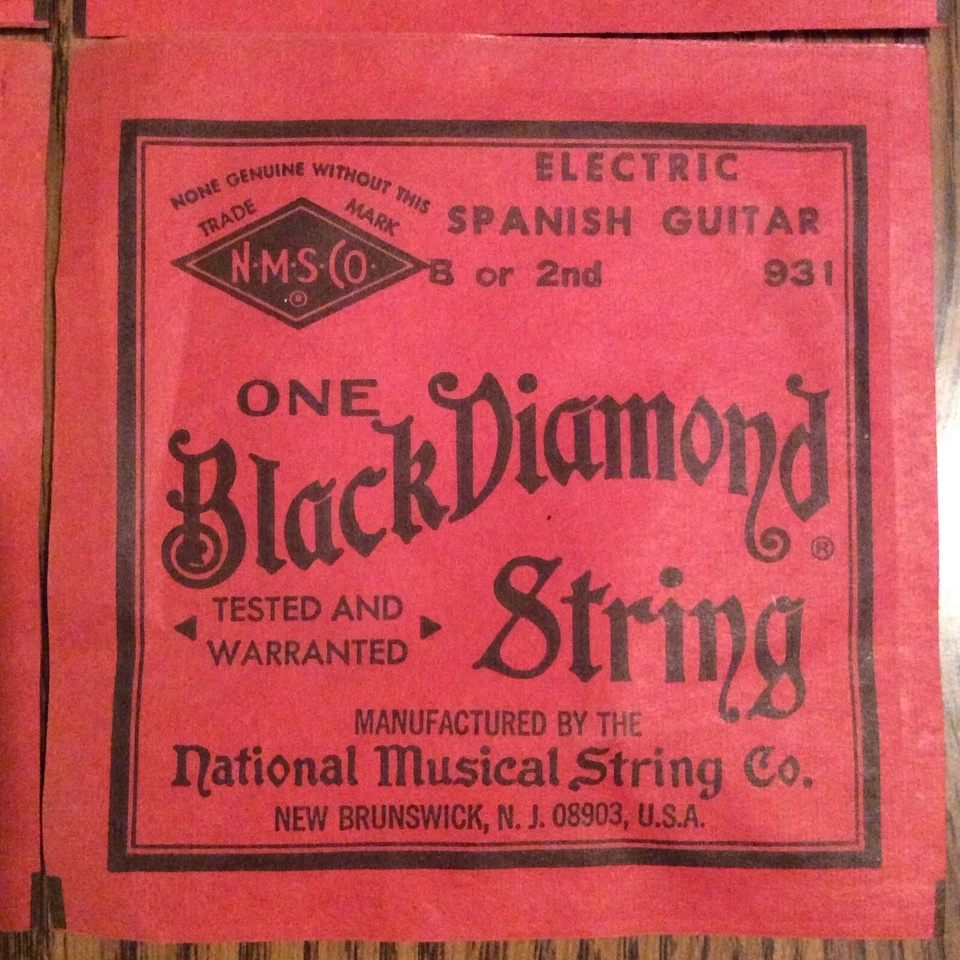 Vintage NOS Black Diamond Electric Spanish Guitar B Strings Lot Of 4 - Image 3 of 4