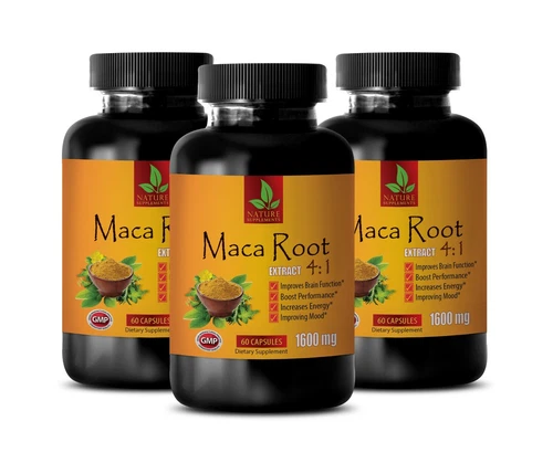male fertility - MACA ROOT EXTRACT 1600mg - fertility supplements 3 Bottles