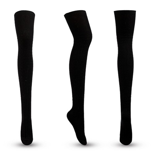 Frauen Winter Warme Gestrickte Socken Über Knie Lange Oberschenkel Hohe 〒 - Bild 12 von 21