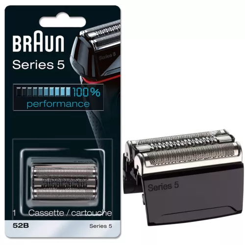 52B Series 5 Replacement Foil & Cutter Cassette For Braun Electric Shavers,Black - Picture 2 of 11
