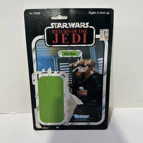 Vintage 1983 Star Wars ROTJ Ree-Yees Return of the Jedi 65 Back Kenner Cardback